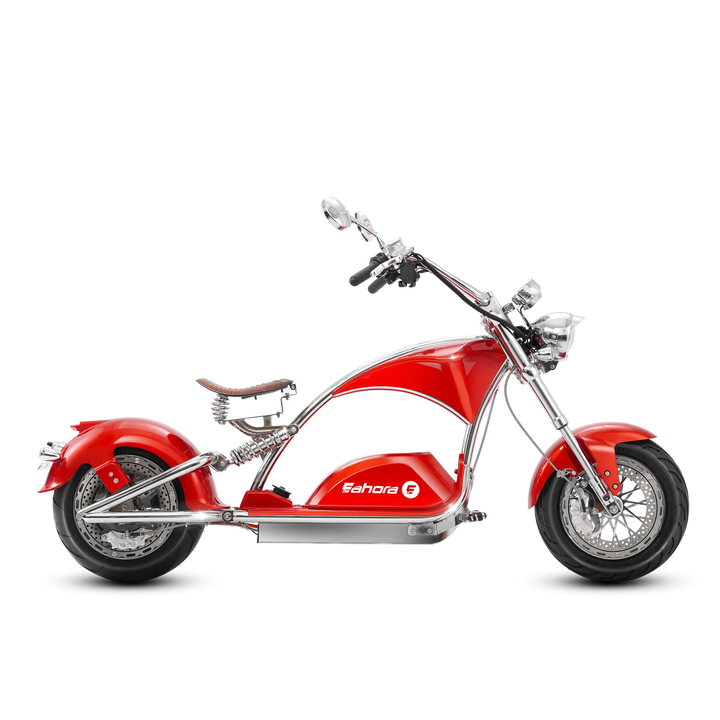 Eahora| Chrome M1PS 4000W 72V 40Ah Electric Fat Tire Chopper Scooter