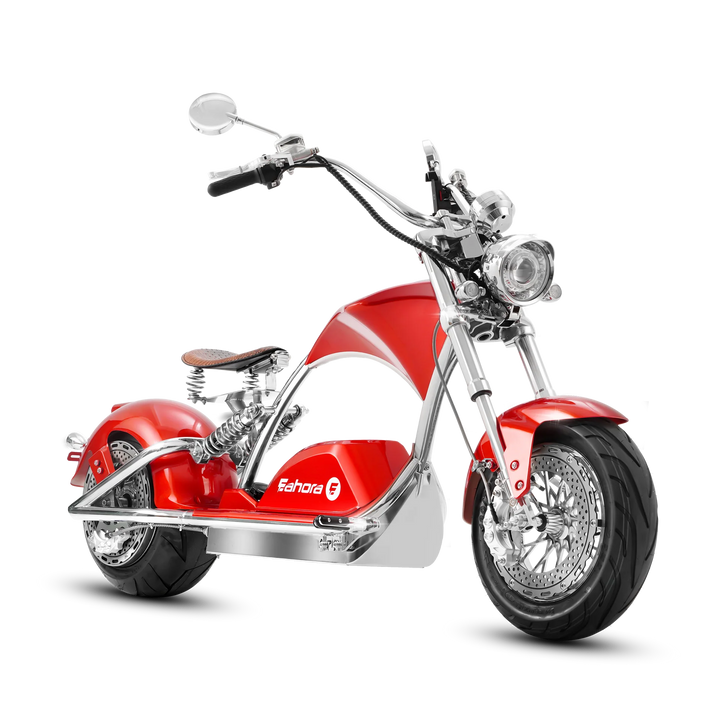 Eahora| Chrome M1PS 4000W 72V 40Ah Electric Fat Tire Chopper Scooter