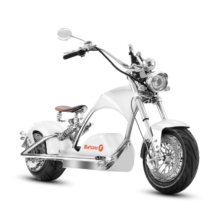 Eahora| Chrome M1PS 4000W 72V 40Ah Electric Fat Tire Chopper Scooter