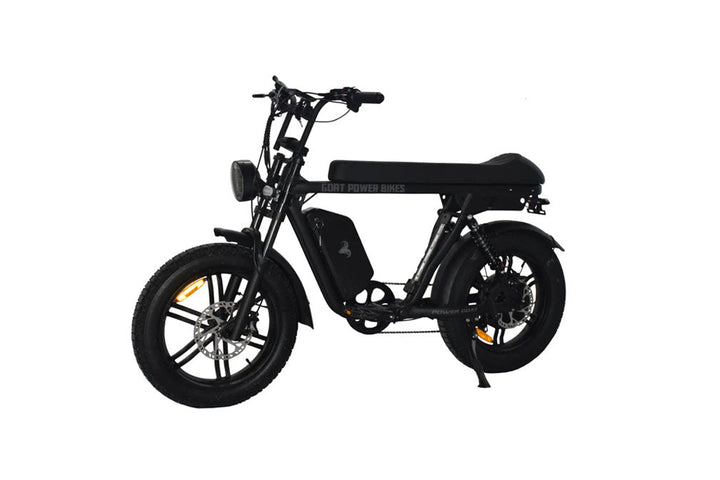 Power Goat V3 Electric Bike 3000W 50MPH Moped Style Fat Tire Ebike Moped-Style Electric Bikes ALL BLACK - PEDALS 4