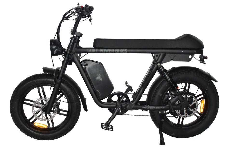 Power Goat V3 Electric Bike 3000W 50MPH Moped Style Fat Tire Ebike Moped-Style Electric Bikes ALL BLACK - PEDALS 6