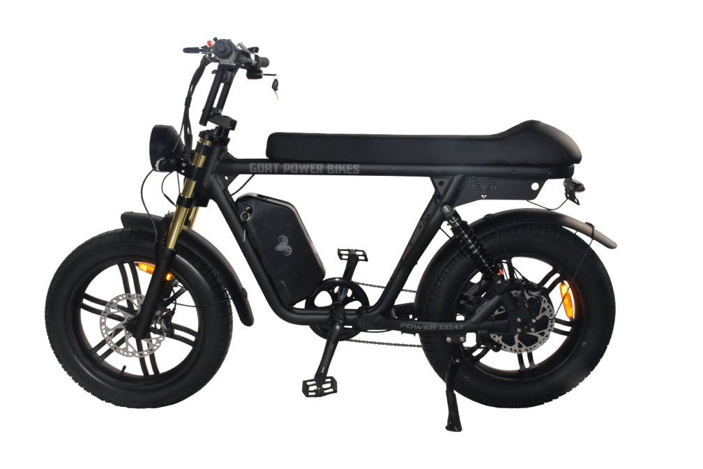 Power Goat V3 Electric Bike 3000W 50MPH Moped Style Fat Tire Ebike Moped-Style Electric Bikes ALL BLACK - PEDALS 5