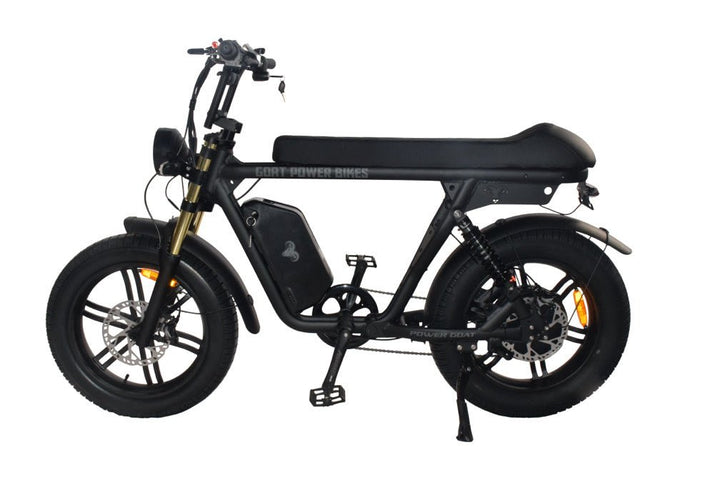 Power Goat V3 Electric Bike 3000W 50MPH Moped Style Fat Tire Ebike Moped-Style Electric Bikes ALL BLACK - PEDALS 5