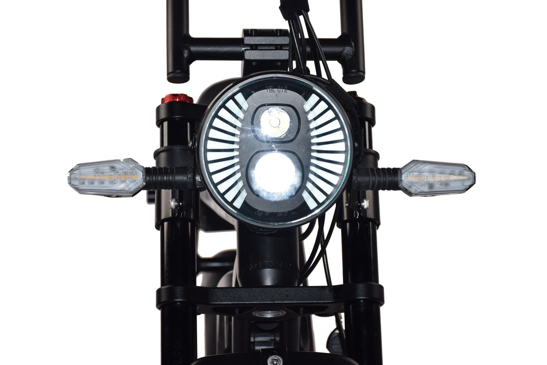Power Goat V3 Electric Bike 3000W 50MPH Moped Style Fat Tire Ebike Moped-Style Electric Bikes ALL BLACK - PEDALS 18