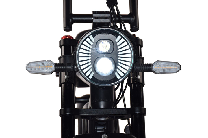 Power Goat V3 Electric Bike 3000W 50MPH Moped Style Fat Tire Ebike Moped-Style Electric Bikes ALL BLACK - PEDALS 18