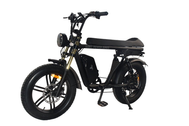 Power Goat V3 Electric Bike 3000W 50MPH Moped Style Fat Tire Ebike Moped-Style Electric Bikes ALL BLACK - PEDALS 7