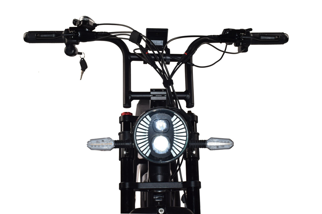 Power Goat V3 Electric Bike 3000W 50MPH Moped Style Fat Tire Ebike Moped-Style Electric Bikes ALL BLACK - PEDALS 20