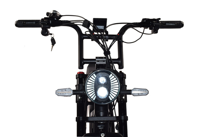 Power Goat V3 Electric Bike 3000W 50MPH Moped Style Fat Tire Ebike Moped-Style Electric Bikes ALL BLACK - PEDALS 20