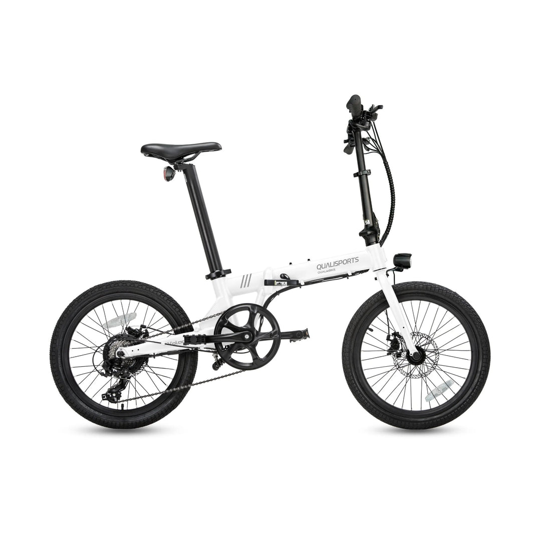 Qualisports Volador | 350W Motor, City Commuter Folding Electric Bike Qualisports Folding Electric Bikes Snow White 5