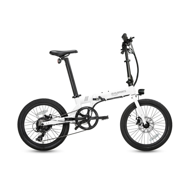 Qualisports Volador | 350W Motor, City Commuter Folding Electric Bike Qualisports Folding Electric Bikes Snow White 5