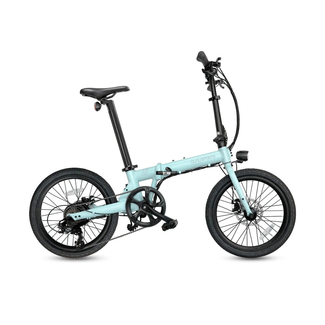 Qualisports Volador | 350W Motor, City Commuter Folding Electric Bike Qualisports Folding Electric Bikes Powder Blue 1