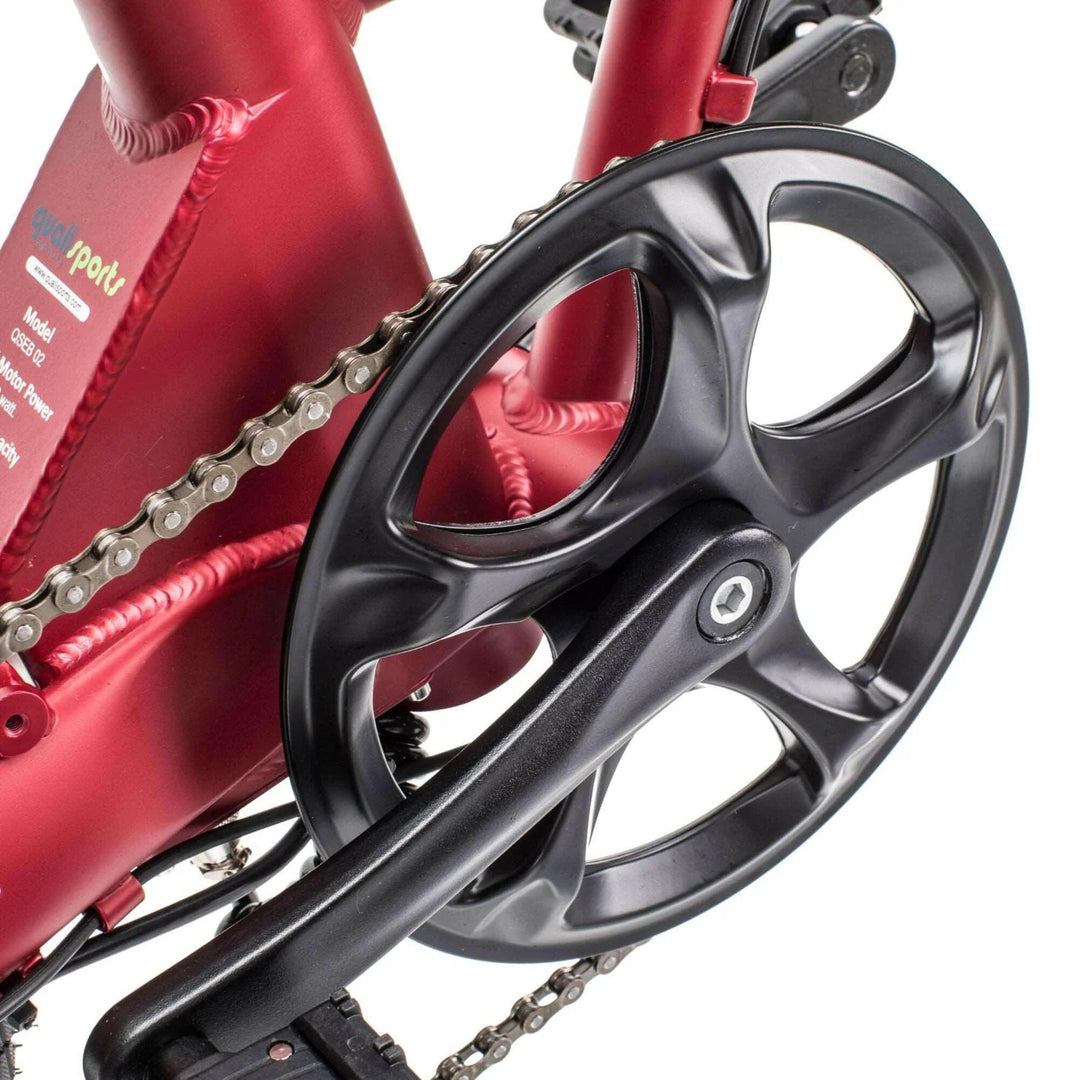 Qualisports Volador | 350W Motor, City Commuter Folding Electric Bike Qualisports Folding Electric Bikes Snow White 13