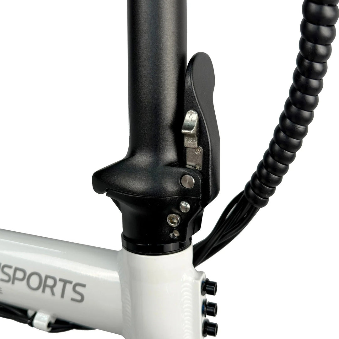 Qualisports Volador | 350W Motor, City Commuter Folding Electric Bike Qualisports Folding Electric Bikes Snow White 12