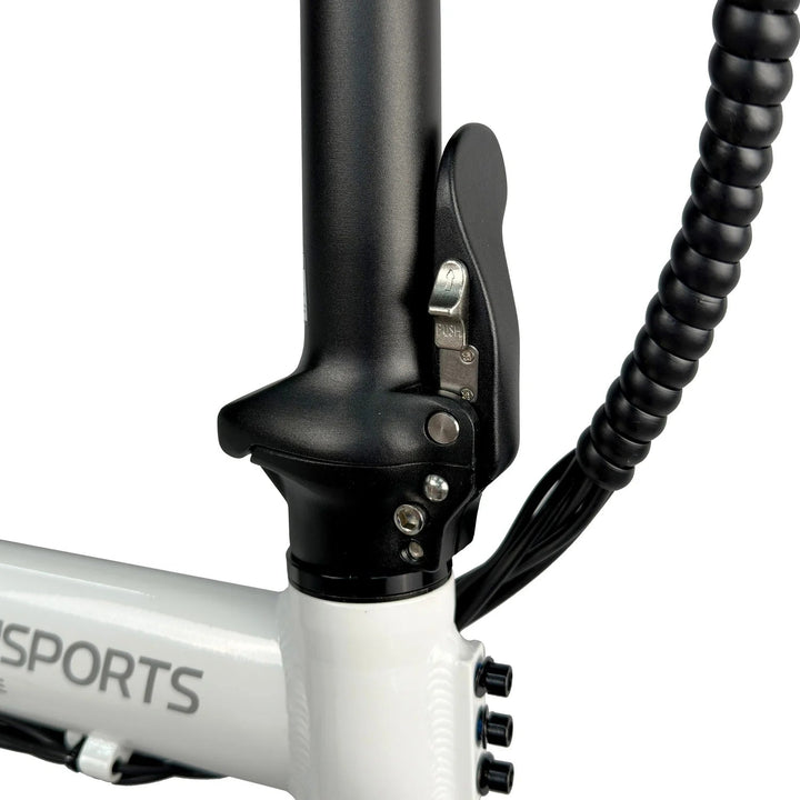 Qualisports Volador | 350W Motor, City Commuter Folding Electric Bike Qualisports Folding Electric Bikes Snow White 12