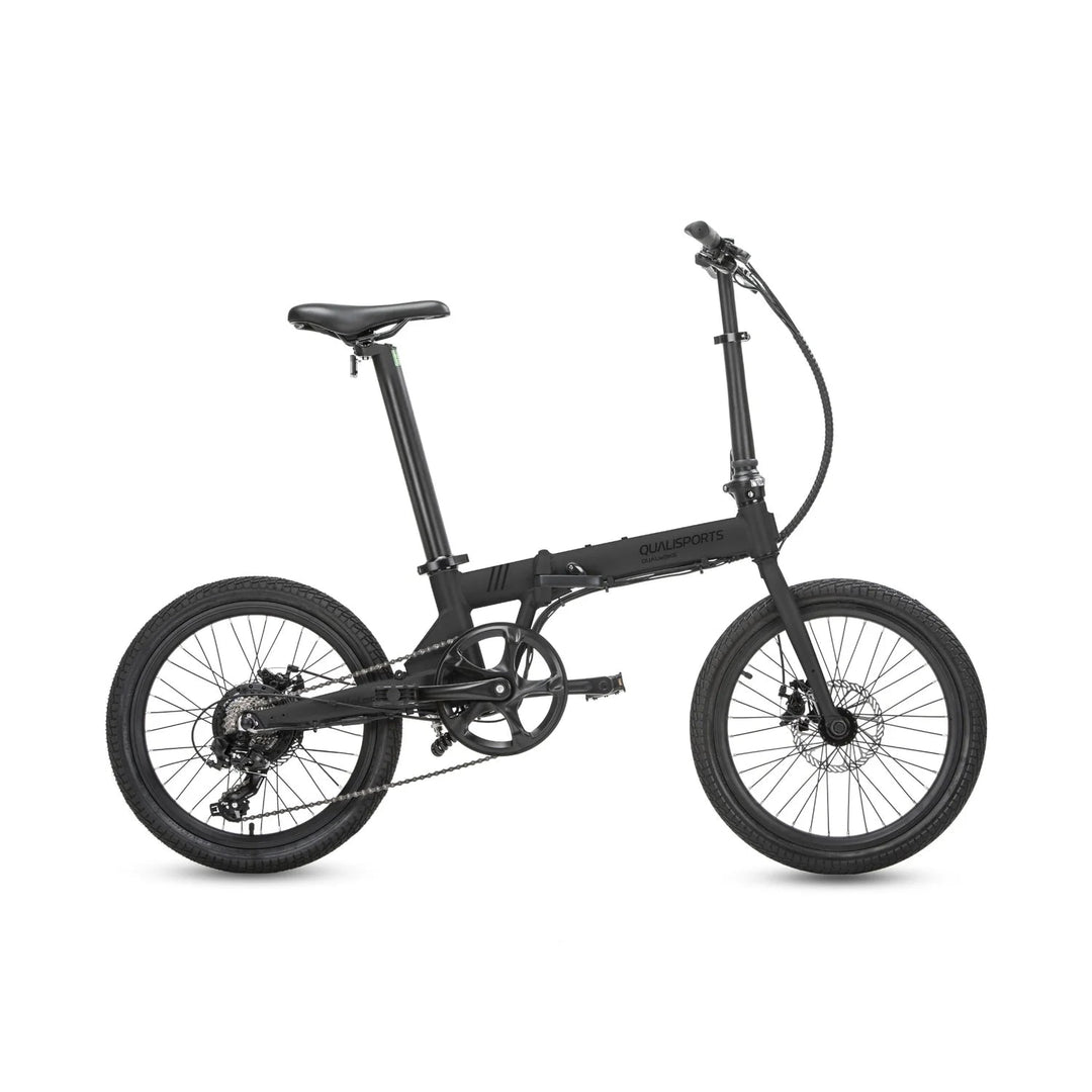 Qualisports Volador | 350W Motor, City Commuter Folding Electric Bike Qualisports Folding Electric Bikes Black 4