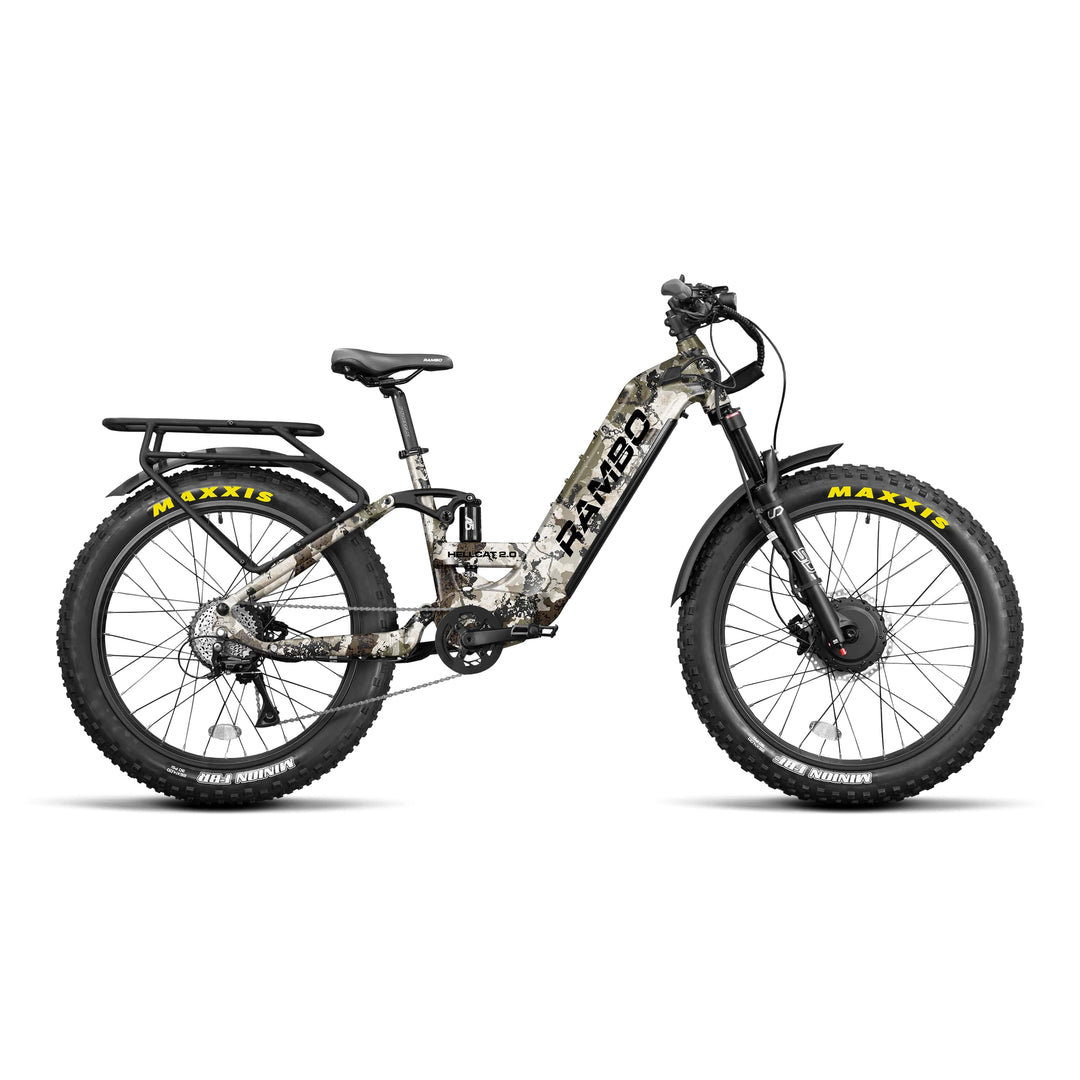 RAMBO Hellcat 2.0 FS All-Wheel Drive Hunting Electric Bikes KINGS CAMO XK7 1