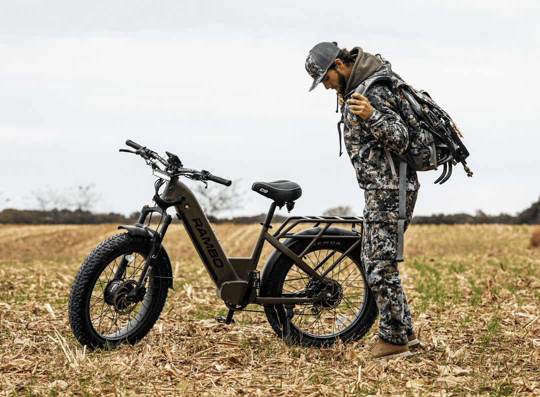 RAMBO Krusader 3.0 All-Wheel Drive Hunting Electric Bikes Mossy Oak Bottomland Camo 8