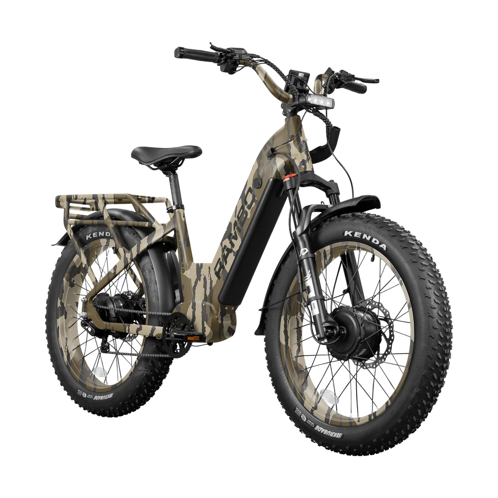 RAMBO Krusader 3.0 All-Wheel Drive Hunting Electric Bikes Mossy Oak Bottomland Camo 2