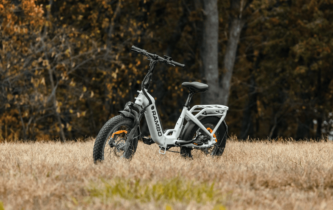 RAMBO Ranger Folding E-Bike Folding Electric Bikes White 4
