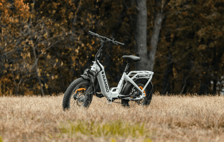 RAMBO Ranger Folding E-Bike Folding Electric Bikes White 4