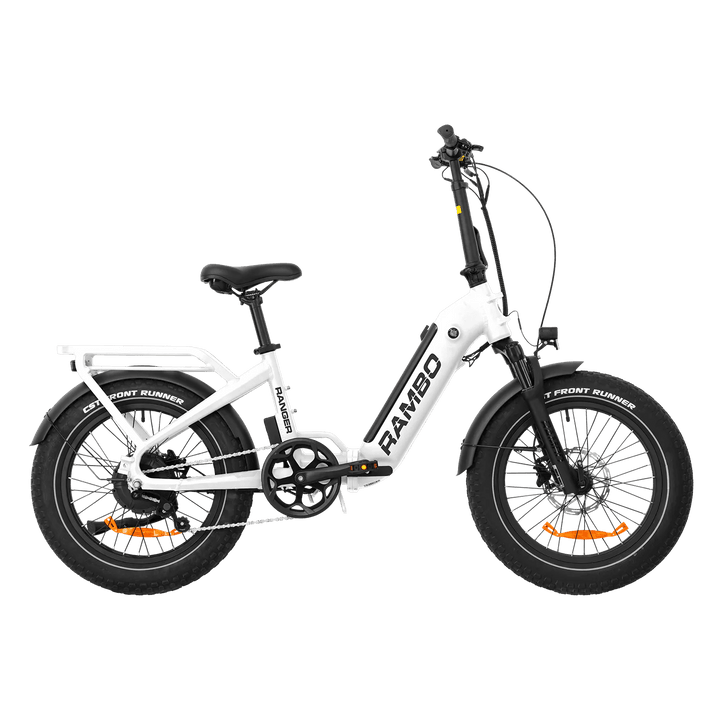 RAMBO Ranger Folding E-Bike Folding Electric Bikes White 2