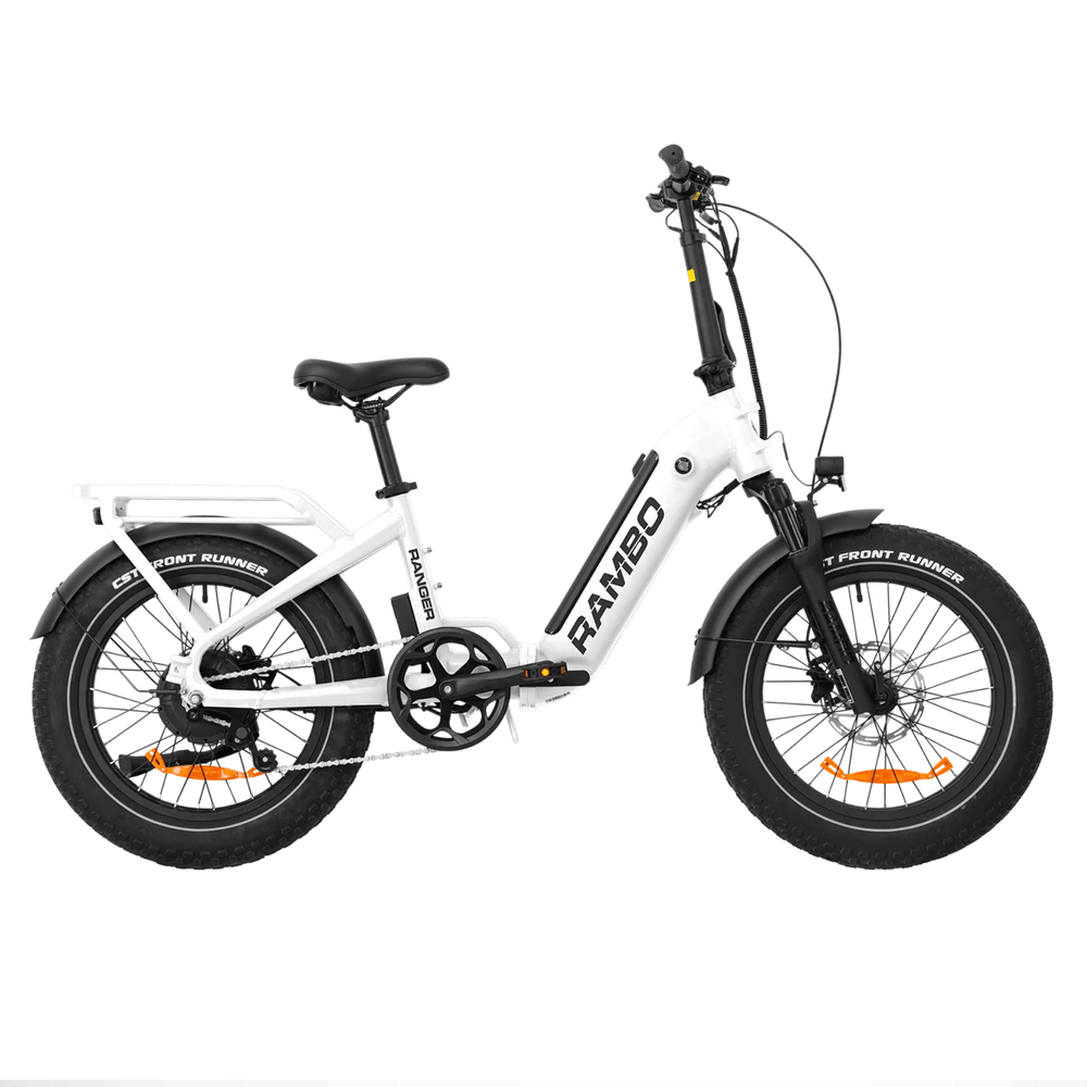 RAMBO Ranger Folding E-Bike Rambo Folding Electric Bikes White 2