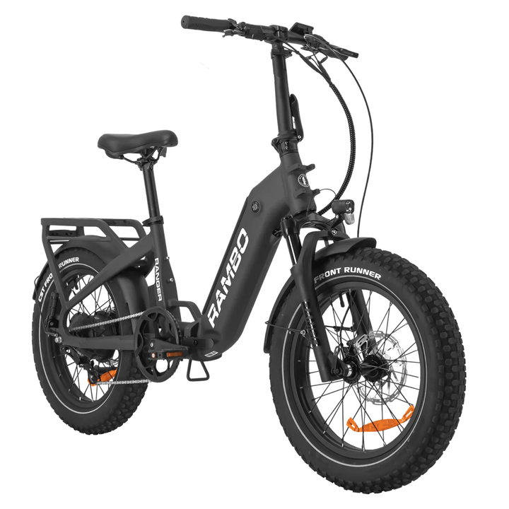 RAMBO Ranger Folding E-Bike Rambo Folding Electric Bikes White 3