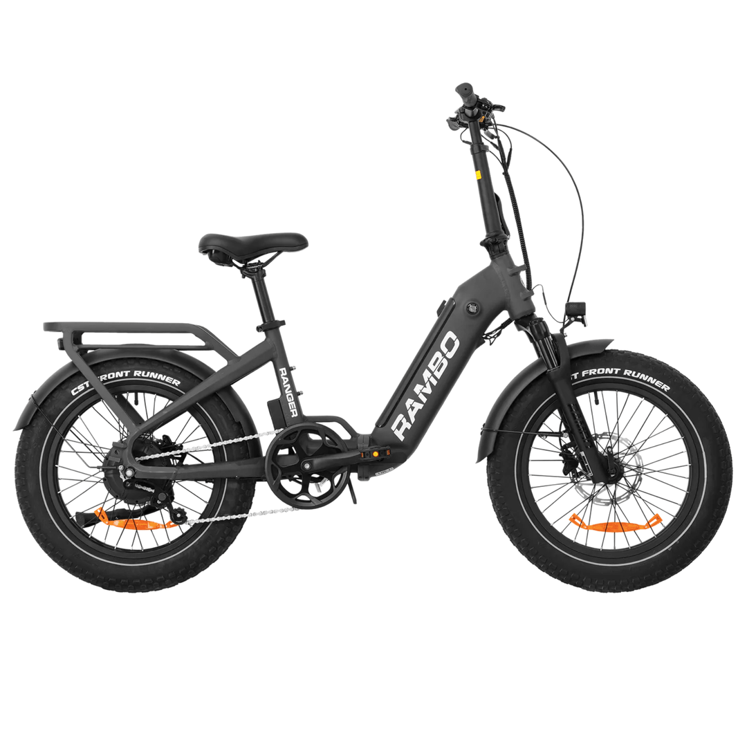 RAMBO Ranger Folding E-Bike Rambo Folding Electric Bikes Matte Black 1