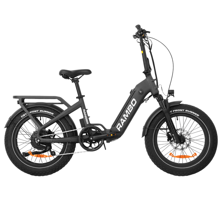 RAMBO Ranger Folding E-Bike Rambo Folding Electric Bikes Matte Black 1