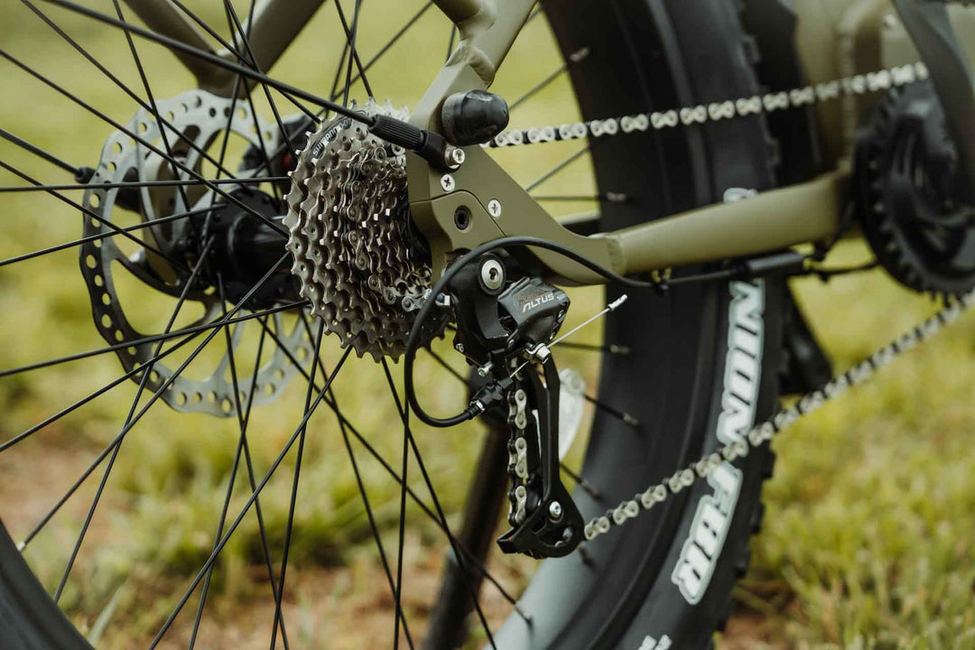RAMBO Rebel 2.0 Mid-Drive Power Hunting Electric Bikes Mossy Oak Bottomland Camo 9