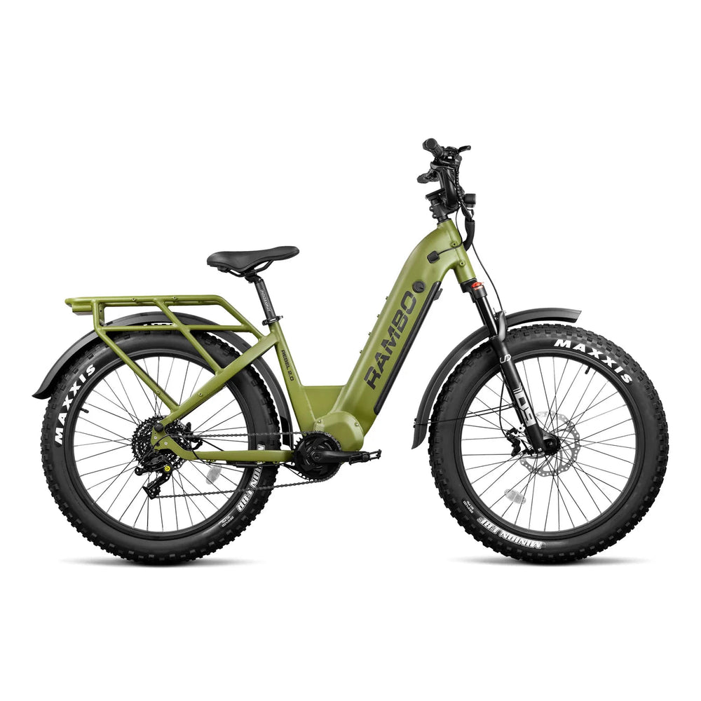 RAMBO Rebel 2.0 Mid-Drive Power Hunting Electric Bikes OD Green 2