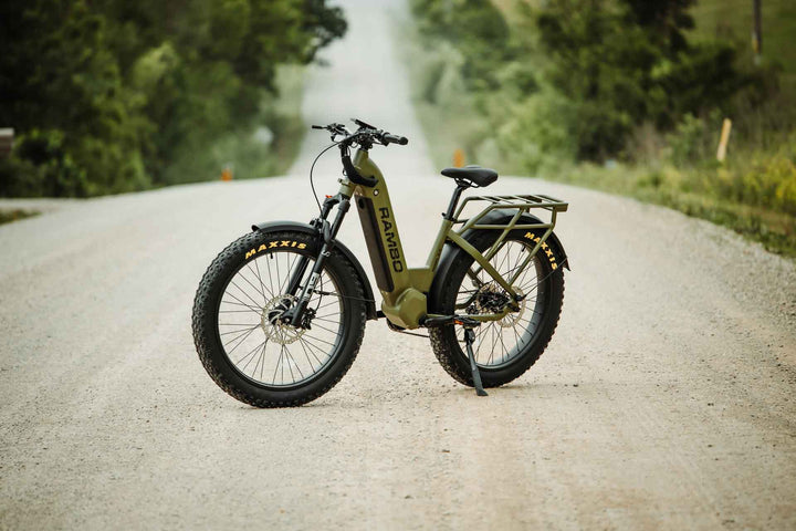 RAMBO Rebel 2.0 Mid-Drive Power Hunting Electric Bikes Mossy Oak Bottomland Camo 6