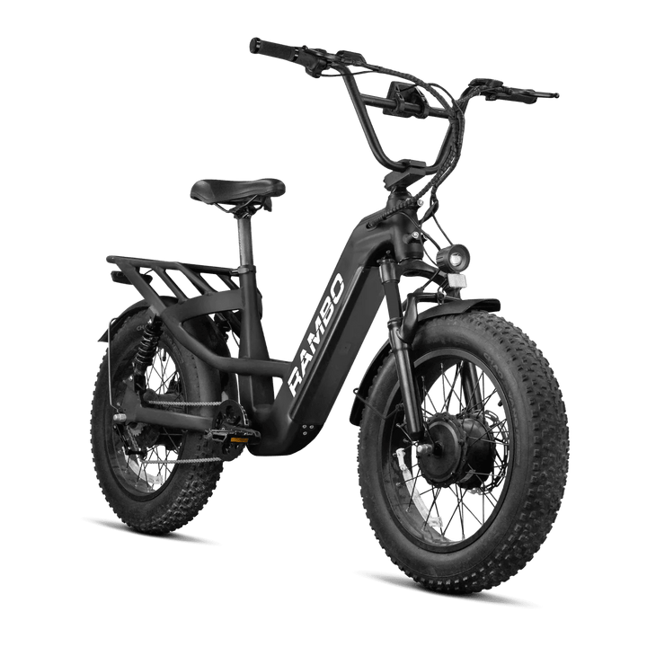 RAMBO Revolt AWD Step Thru Bike Step-Thru Electric Bikes OD Green 3