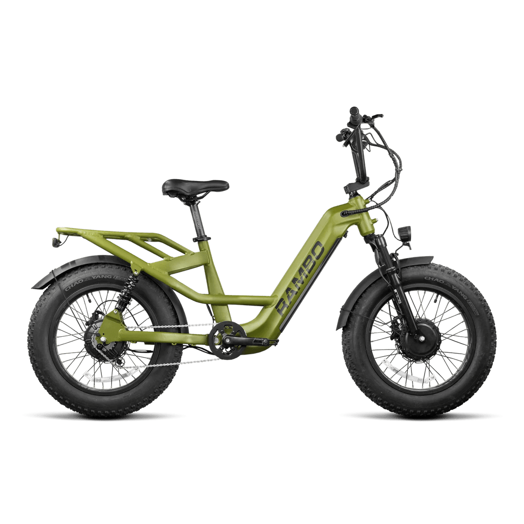 RAMBO Revolt AWD Step Thru Bike Step-Thru Electric Bikes OD Green 2