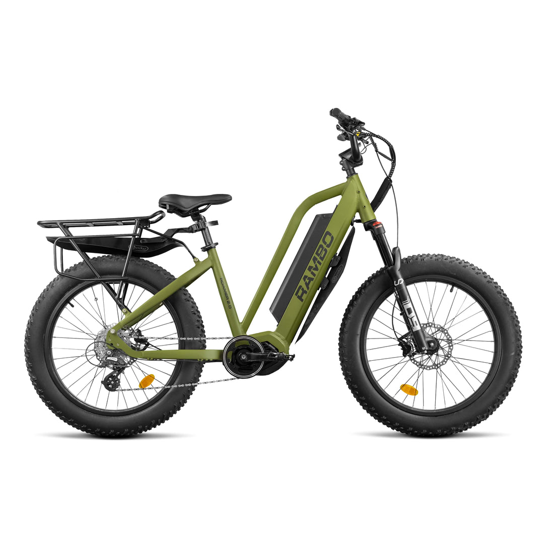 RAMBO Roamer 2.0 Mid Drive Electric Bike Hunting Electric Bikes OD Green 1