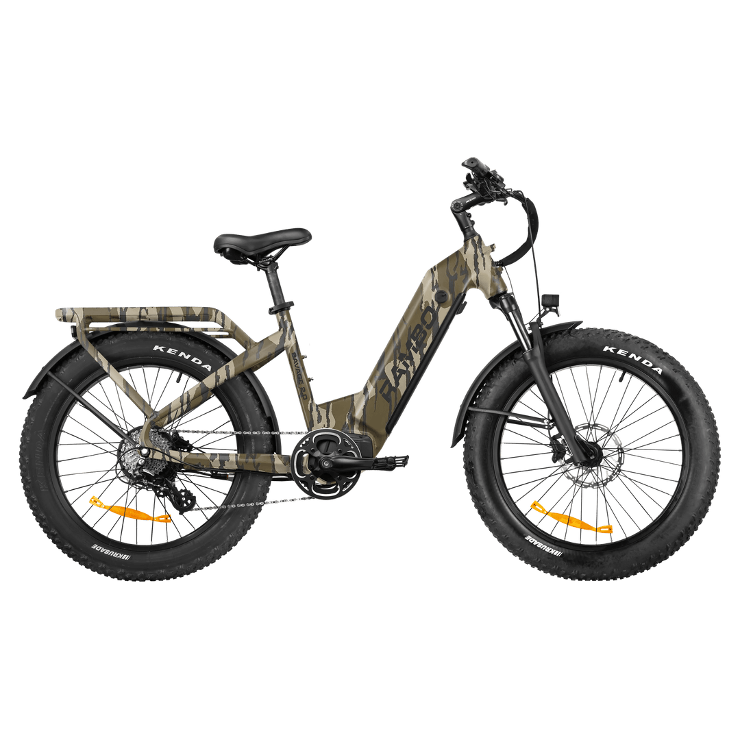 RAMBO Savage 2.0 750W-1000W Hub Drive Rambo Hight Performance Electric Bikes Mossy Dak Bottomland Camo 13