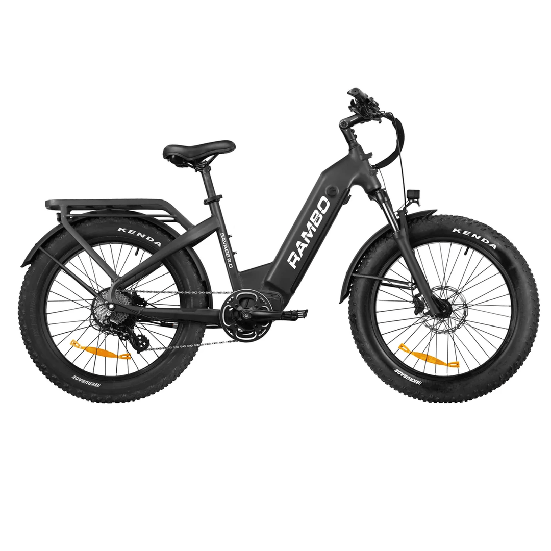 RAMBO Savage 2.0 750W-1000W Hub Drive Rambo Hight Performance Electric Bikes Matte Black 4