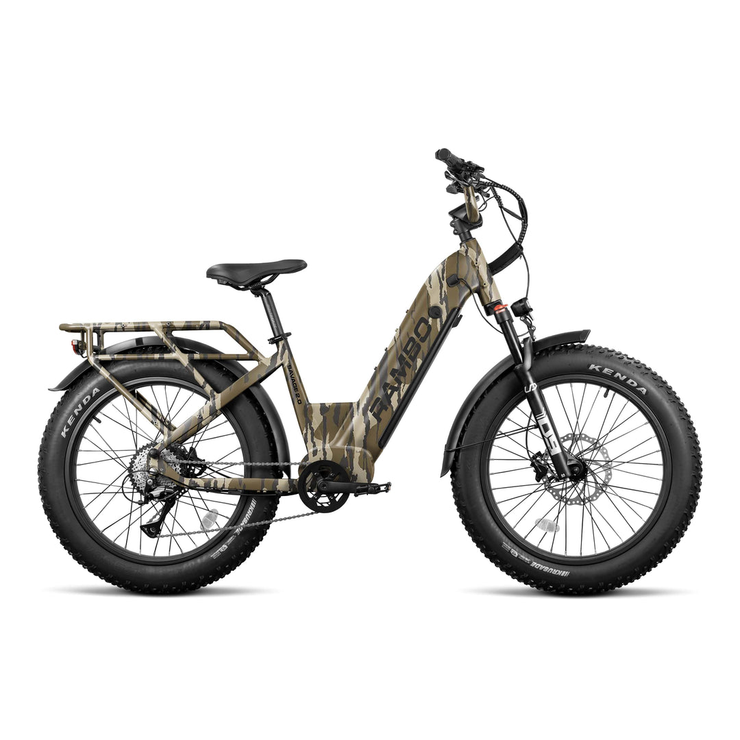 RAMBO Savage 2.0 Hunting Bike Hunting Electric Bikes Mossy Oak Bottomland Camo 4