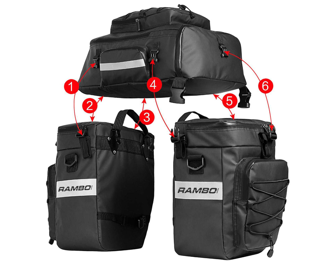 RAMBO Waterproof Triple Accessory Bag- R161 Saddle Bag 5
