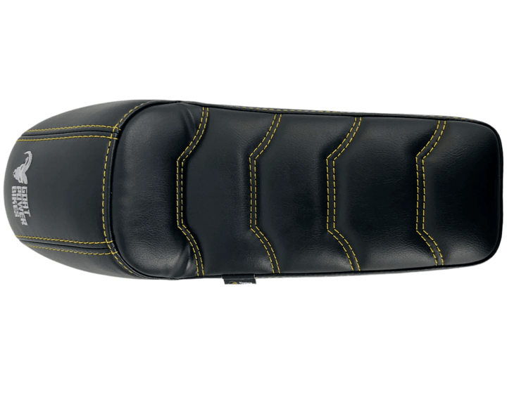 Seat and Seat Riser For Goat Power Bikes Racks & Fenders Motor Goat Seat-C12-Gold Stitching 13