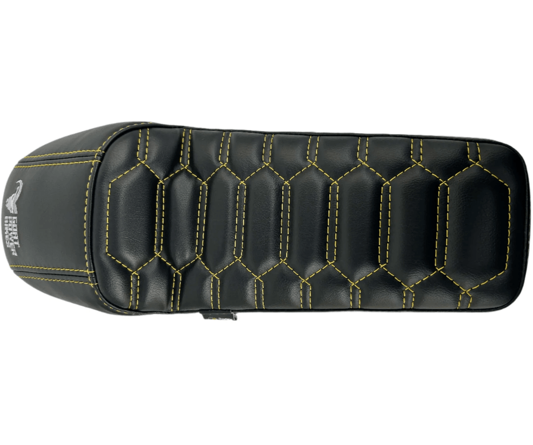 Seat and Seat Riser For Goat Power Bikes Racks & Fenders Motor Goat Seat-Turtle-Gold Stitching 12