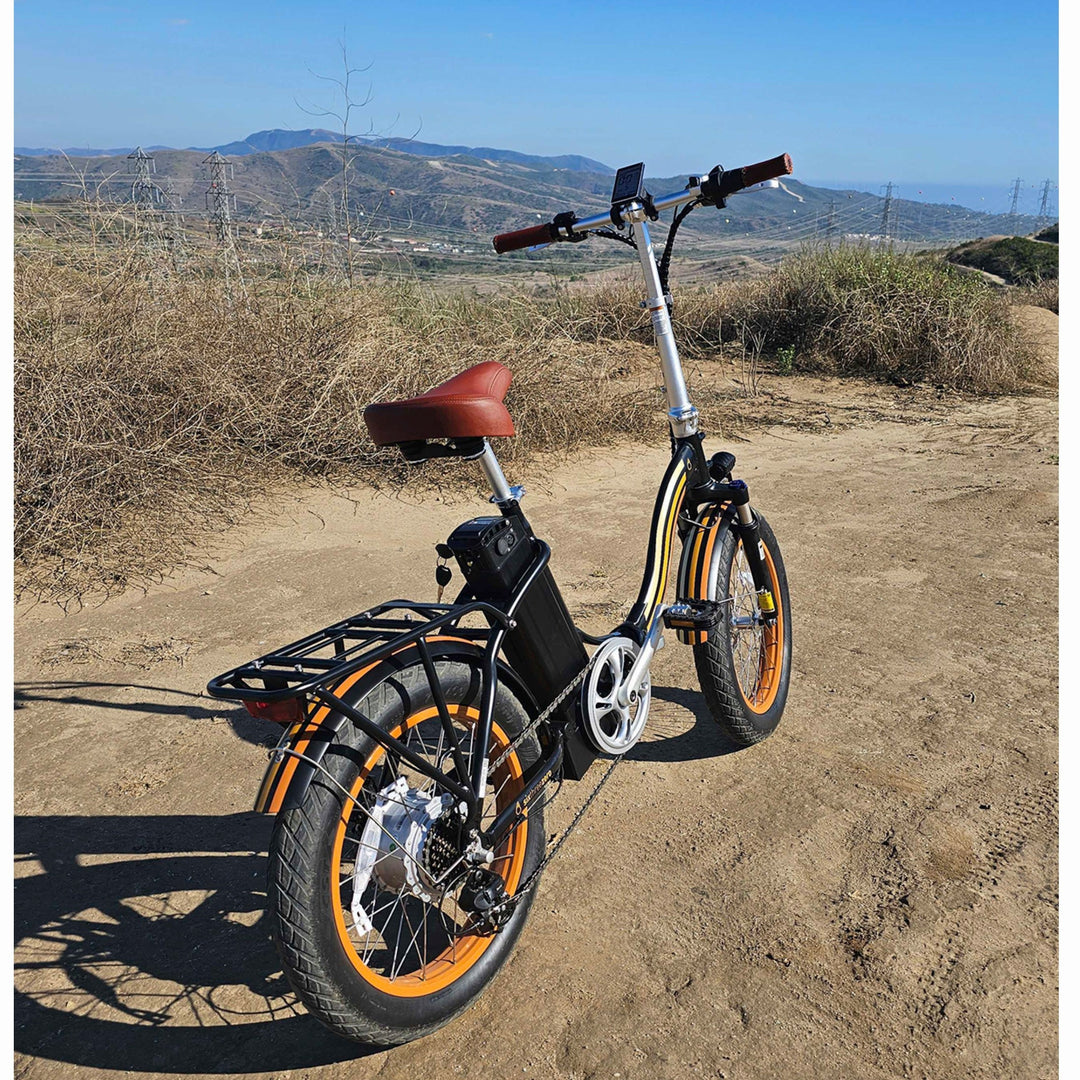 Sixthreezero All-Terrain Zip n' Fold 750W Fat Tire Electric Bike Folding Electric Bikes Cream 35