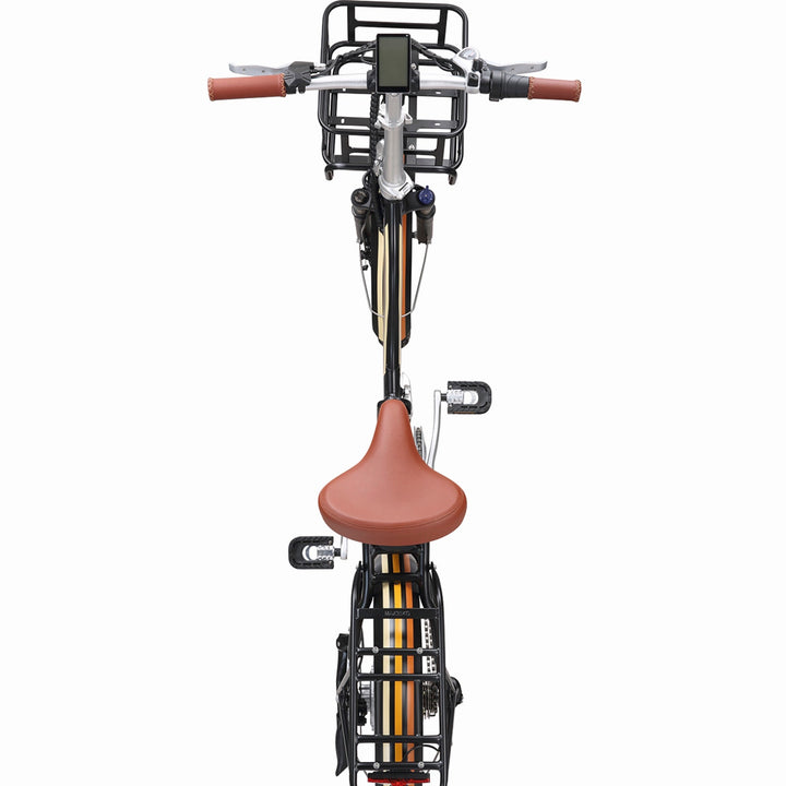 Sixthreezero All-Terrain Zip n' Fold 750W Fat Tire Electric Bike Folding Electric Bikes Cream 18