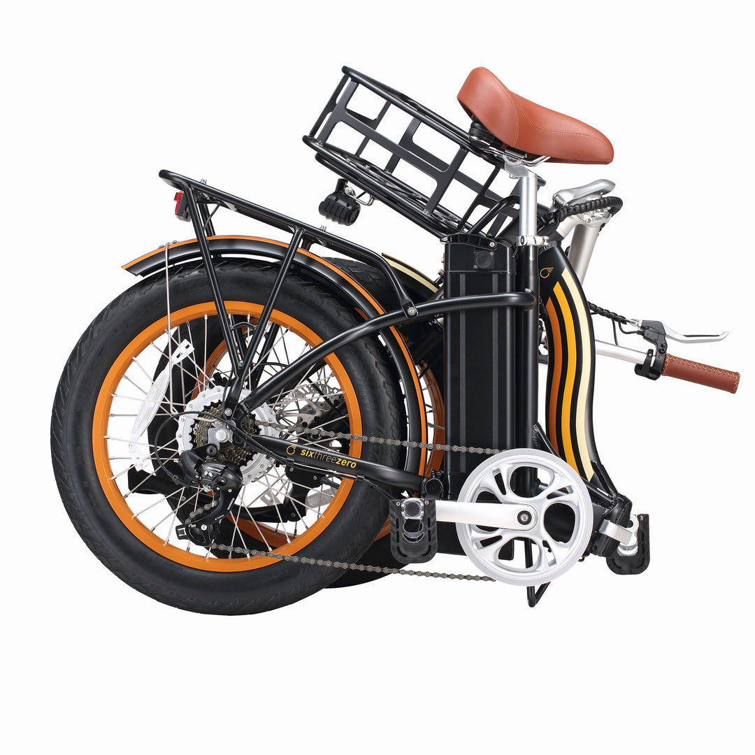 Sixthreezero All-Terrain Zip n' Fold 750W Fat Tire Electric Bike Folding Electric Bikes Cream 9