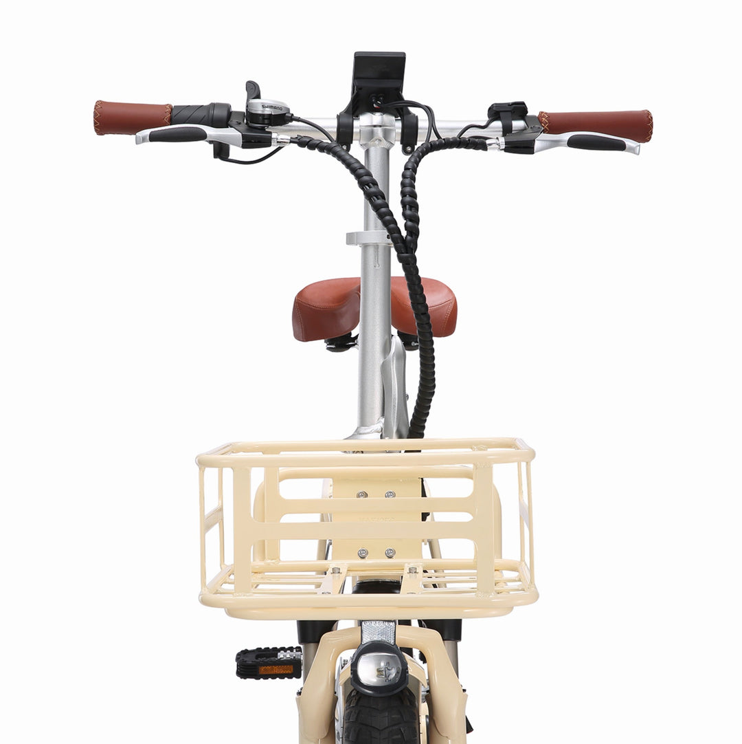 Sixthreezero All-Terrain Zip n' Fold 750W Fat Tire Electric Bike Folding Electric Bikes Cream 23