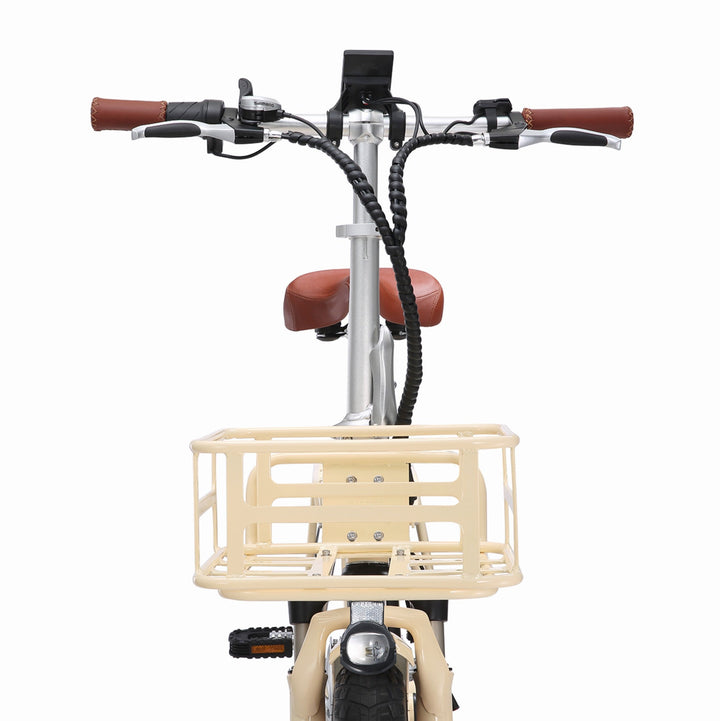 Sixthreezero All-Terrain Zip n' Fold 750W Fat Tire Electric Bike Folding Electric Bikes Cream 23