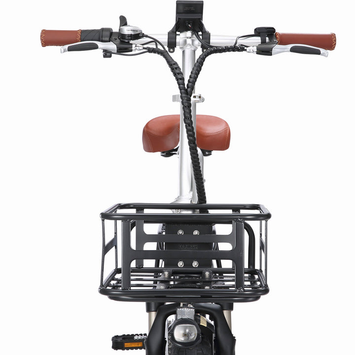 Sixthreezero All-Terrain Zip n' Fold 750W Fat Tire Electric Bike Folding Electric Bikes Cream 7