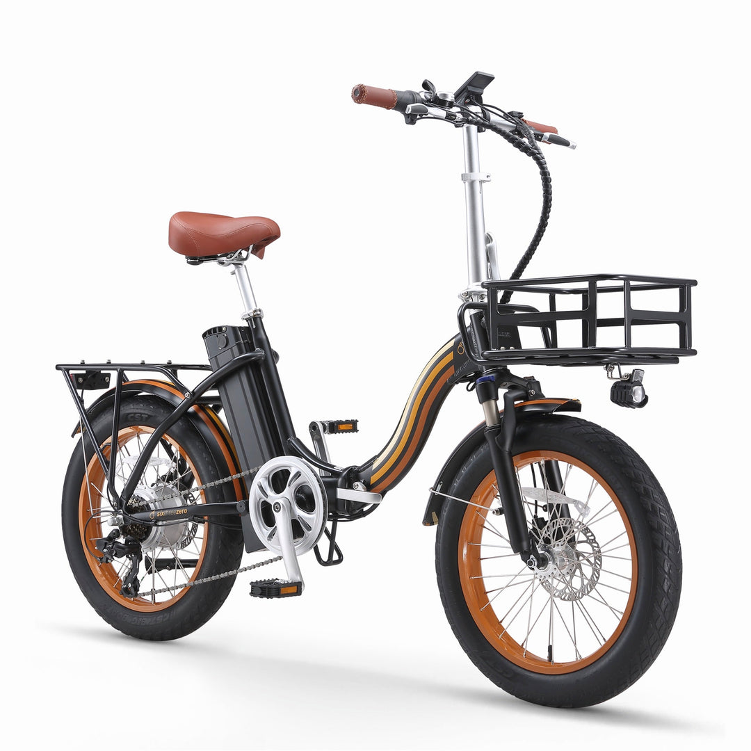Sixthreezero All-Terrain Zip n' Fold 750W Fat Tire Electric Bike Folding Electric Bikes Black with Gray 1
