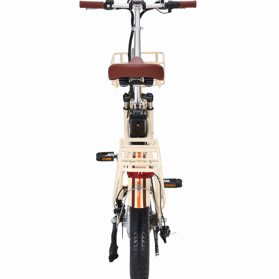 Sixthreezero All-Terrain Zip n' Fold 750W Fat Tire Electric Bike Folding Electric Bikes Cream 31