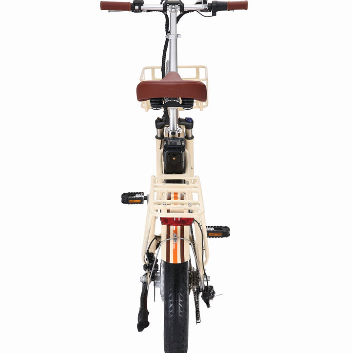 Sixthreezero All-Terrain Zip n' Fold 750W Fat Tire Electric Bike Folding Electric Bikes Cream 31